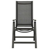 Bistro Set Black and Anthracite Aluminium Small 3070654