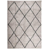 Shaggy Rug PAMPLONA High Pile Modern Beige and Anthracite 200x280 cm 375393