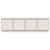 TV Cabinet White 156x37x45 cm Solid Wood Pine 814395
