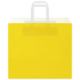 Paper Bags 250 pcs with Handles Yellow 32x22x28 cm 4102016