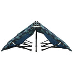 ZNTS Two Person Folding Sun Lounger Leaf Print Steel 310354