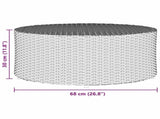 Outdoor Coffee Table Grey 68 x 30 cm Poly Rattan 42026920