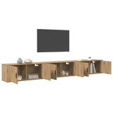Wall-mounted TV Cabinet Set 3 pcs Artisan Oak Engineered Wood 3415585