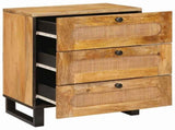Bedside Cabinet Natural 50 x 33 x 62 cm Solid Mango Wood 4018053