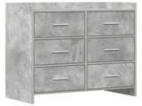 Sideboard Concrete Grey 75 x 33 x 80 cm Engineered Wood 8011102