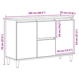 Sideboard Artisan Oak 102x35x70 cm Engineered Wood 856485