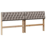 Upholstered Headboard Taupe 180 cm Solid Pine Wood 879162