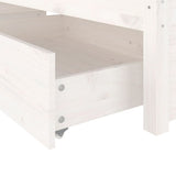 Bed Frame without Mattress with Drawers White King Size 3103519