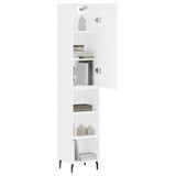 Highboard White 34.5x34x180 cm Engineered Wood 3198993