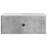 Wall-Mounted Bedside Cabinet with Drawer 2 pcs Concrete Grey 899132
