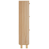 ZNTS Shoe Cabinet Brown 52x25x115 cm Engineered Wood&Natural Rattan 345650