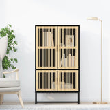 Highboard Black 70x35x125 cm Engineered Wood 352140