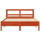 Bed Frame without Mattress Wax Brown 160x200 cm Solid Wood Pine 3306143