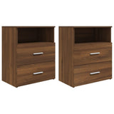 Bed Cabinets 2 pcs Brown Oak 50x32x60 cm 815863