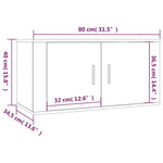 Wall-mounted TV Cabinets 2 pcs Smoked Oak 80x34.5x40 cm 3188355
