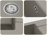 Sink Grey 780 x 500 mm 80% Quartz and 20% Resin 42028393