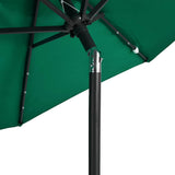Garden Parasol with LEDs and Steel Pole Green 225x225x212cm 4005067