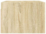 Wall Cabinet with Glass Doors Sonoma Oak 68.5x37x35 cm 836501
