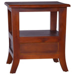 ZNTS Bedside Cabinet Classical Brown Solid Mahogany Wood 288862