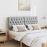 Upholstered Headboard Light Grey 140 cm Solid Pine Wood 879339