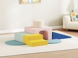 8-Piece Foam Play Blocks for Kids, Soft Motor Skill Blocks with Washable Velvet Covers, Indoor T3398P552626