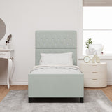 ZNTS Bed Frame Light Grey 90x200 cm Velvet 3344849