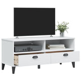 ZNTS TV Cabinet VIKEN White Solid Wood Pine 374929