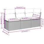 Garden Sofa 8 pcs Grey and beige 172 x 62 x 69 cm Poly rattan 366165