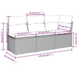 Garden Sofa 8 pcs Grey and beige 172 x 62 x 69 cm Poly rattan 366165