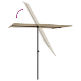 Garden Parasol Taupe Polyester 2x1.5 m Garden Parasol 47339
