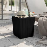 Garden Table with Removable Lid Black Polypropylene 364152