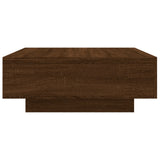 ZNTS Coffee Table Brown Oak 80x80x31 cm Engineered Wood 836587