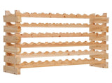 Six-Tier, 72 Bottle Wooden Wine Rack - Natural T3398P344335