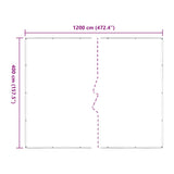Clear Tarpaulin with Eyelets 4x12 m Polyethylene 4018523