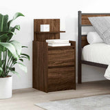 Bedside Cabinets with 2 Drawers 2 pcs Brown Oak 38x34x80 cm 861368