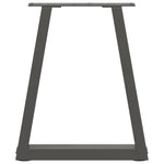 ZNTS Dining Table Legs V-Shape 2 pcs Anthracite 38x cm Steel 4012546