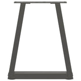 ZNTS Dining Table Legs V-Shape 2 pcs Anthracite 38x cm Steel 4012546