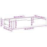 Under-Bed Drawers 2 pcs White 95x55x17 cm Solid Wood Pine 850921