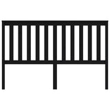 Bed Headboard Black 166x6x101 cm Solid Wood Pine 818534