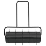 Garden Lawn Roller Pull with Aerator Clamps Black 63 L Iron and Steel 3308006