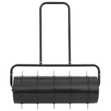 Garden Lawn Roller Pull with Aerator Clamps Black 63 L Iron and Steel 3308006