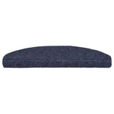 Stair Mats Self-adhesive 30 pcs 65x21x4 cm Blue Half Round Large 3365660