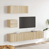 4 Piece TV Cabinet Set Sonoma Oak Engineered Wood 3114648