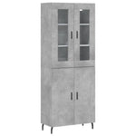 Highboard Concrete Grey 69.5x34x180 cm Engineered Wood 3198229