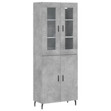 Highboard Concrete Grey 69,5x34x180 cm Engineered Wood 3198229