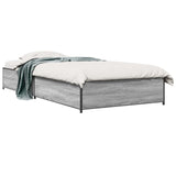 Bed Frame Grey Sonoma 80 x 200 cm Engineered Wood 8009140