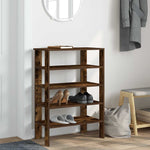 ZNTS Shoe Rack Smoked Oak 61x32x87.5 cm Engineered Wood 859855