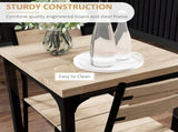 Three-Piece Minimal and Compact Dining Set, Light Wood Grain T3398P329536