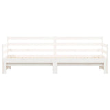 Daybed with Trundle without Mattress White 90x200 cm Solid Wood 836148