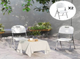 Set of Two Foldable Outdoor Chairs - White T3398P328447